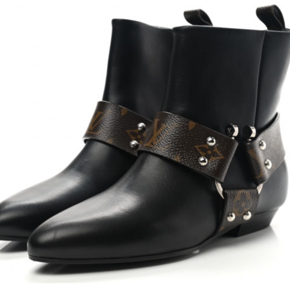 Louis Vuitton Rhapsody Chelsea Ankle monogram leather boots - Picture 1 of 11